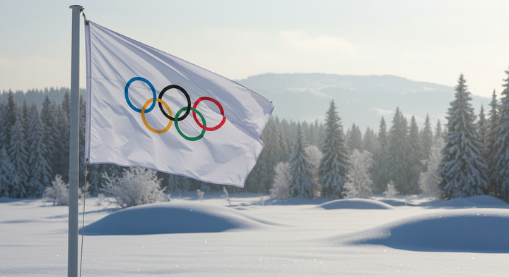 olympijske hry vlajka zima